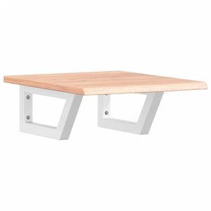 vidaXL Zidna polica za umivaonik od čelika i masivne hrastovine