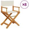 vidaXL 8-dijelne sklopive vrtne stolice krem bijele od tkanine