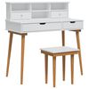vidaXL Set toaletnog stolića FAUSKE 3 kom. Bijela 100 x 50 x 103,5 cm