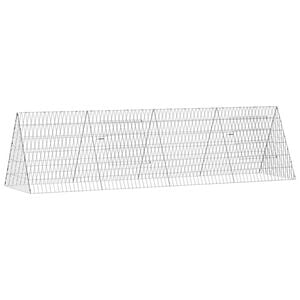 vidaXL Kavez za zečeve Srebrno 215 x 55 x 55 cm Cinkani čelik