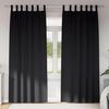 vidaXL Zavjese za blackout s prstenovima 2 pcs Crna 260 x 140 cm