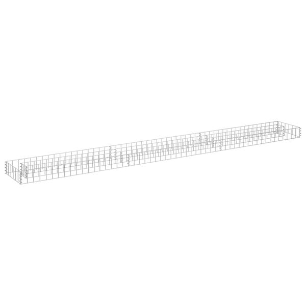 vidaXL Gabionska povišena gredica od pocinčanog čelika 270x30x10 cm