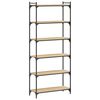 vidaXL Regal za knjige sa 6 razina boja hrasta 80 x 30 x 188 cm drveni