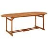 vidaXL Vrtni blagovaonski stol 220 x 90 x 75 cm masivno bagremovo drvo