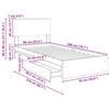 vidaXL Krevet s od storage Bijelo 90 x 200 cm Konstruirano drvo