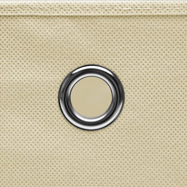 vidaXL Kutije za pohranu od netkane tkanine 10 kom 28x28x28 cm krem