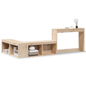 vidaXL Noćni ormarić s radnim stolom 232x122x75 cm Masivno drvo Bor