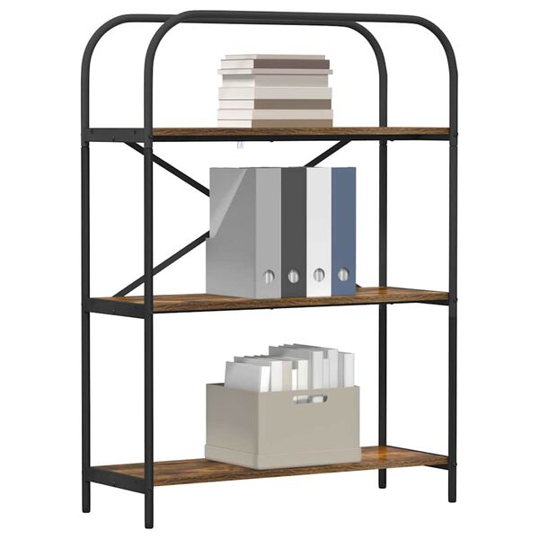 vidaXL Polica Dimljeni hrast 80 x 30 x 109 cm Konstruirano drvo