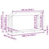 vidaxL Stalak za drva za ogrjev s ki&scaron;nom navlakom 200,5x60,5x110,5 cm