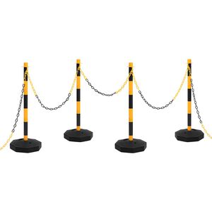 vidaXL Set stupova s lancima 10 m plastični lanac