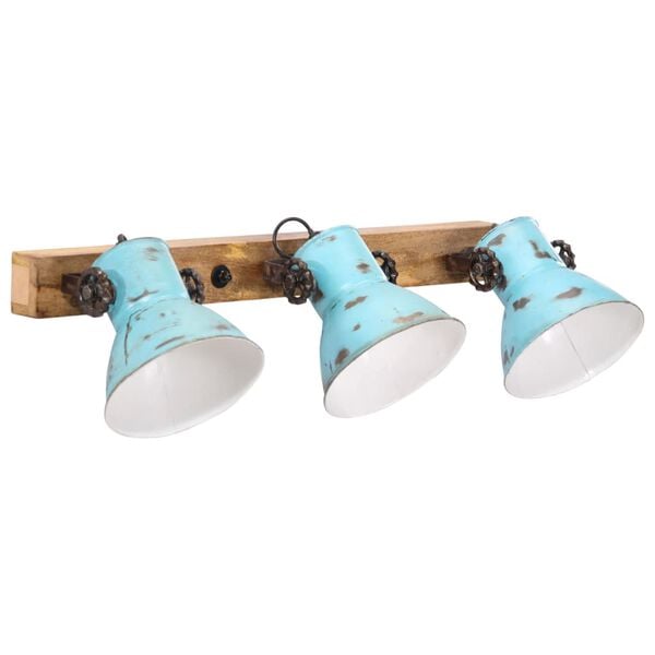 vidaXL Zidna svjetiljka 25 W pohabano plava 65 x 25 cm E27