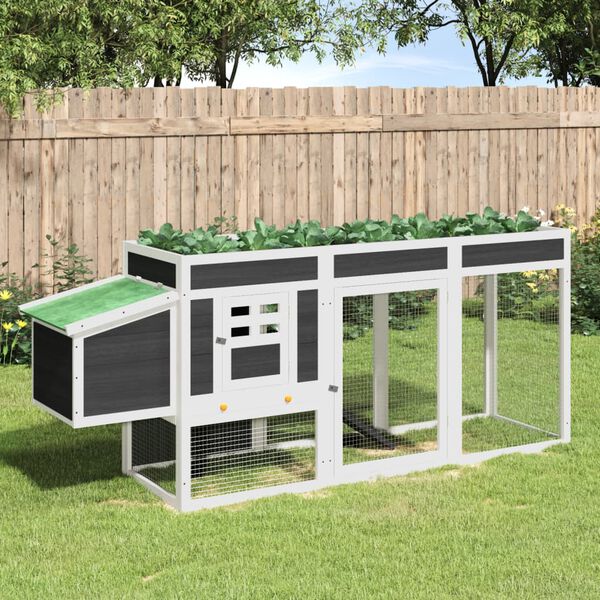 vidaXL Koko&scaron;injac sivi 204 x 50 x 84 cm od masivne borovine