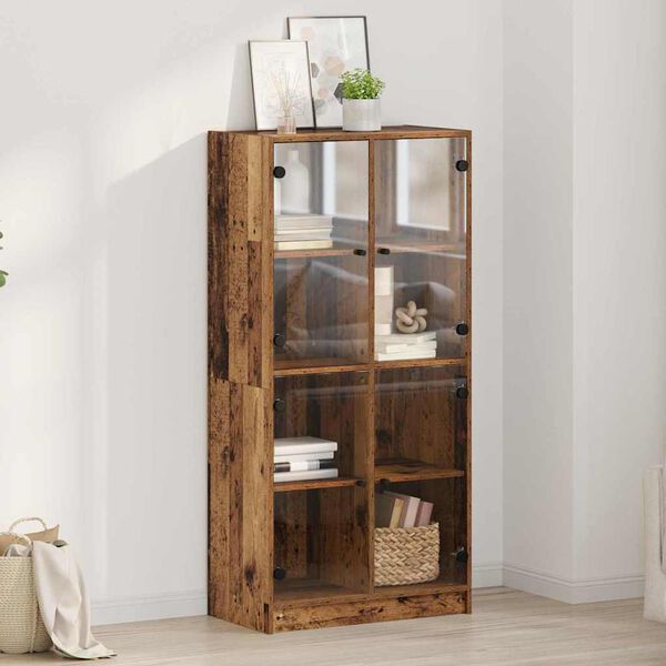 vidaXL Highboard Staro drvo 68 x 37 x 142 cm Konstruirano drvo