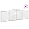 vidaXL Lučne gabionske ko&scaron;are 7 kom 400x30x120/140cm pocinčano željezo