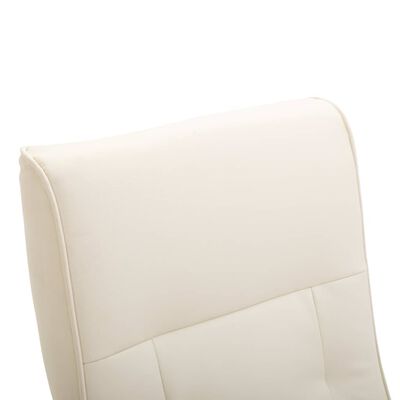 vidaXL Masažna fotelja od umjetne kože krem bijela
