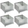 vidaXL Ograda oko Travnjaka 4 pcs 60 x 60 x 35 cm Čelik Srebrna