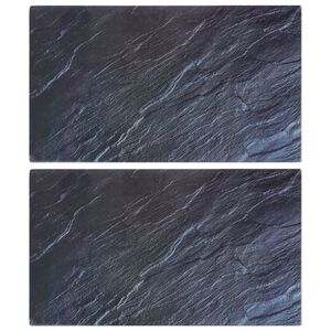 vidaXL Daske za rezanje 2 kom s uzorkom kamena od kaljenog stakla