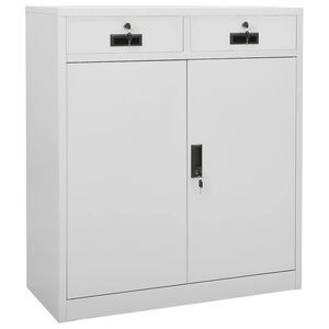 vidaXL Uredski ormarić svjetlosivi 90 x 40 x 102 cm čelični