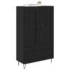 vidaXL Highboard Crni hrast 69,5 x 31 x 115 cm Konstruirano drvo