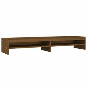 vidaXL Stalak za monitor boja meda 100x24x16 cm od masivne borovine