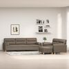 vidaXL 3-dijelni set sofa s jastucima smeđesivi od tkanine