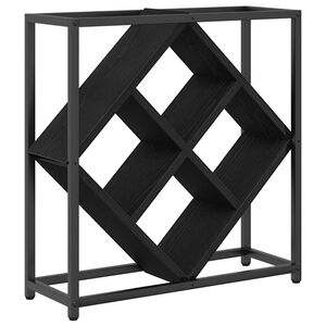 vidaXL Stalak za vino Crni hrast 51 x 18 x 52,5 cm Konstruirano drvo