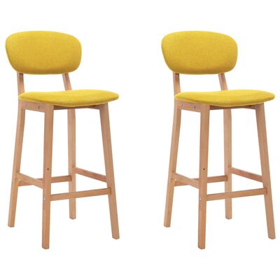 vidaXL Barski stolci od tkanine 2 kom boja senfa