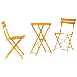 vidaXL Sklopivi bistro set 3 pcs Goru&scaron;ica Čelik
