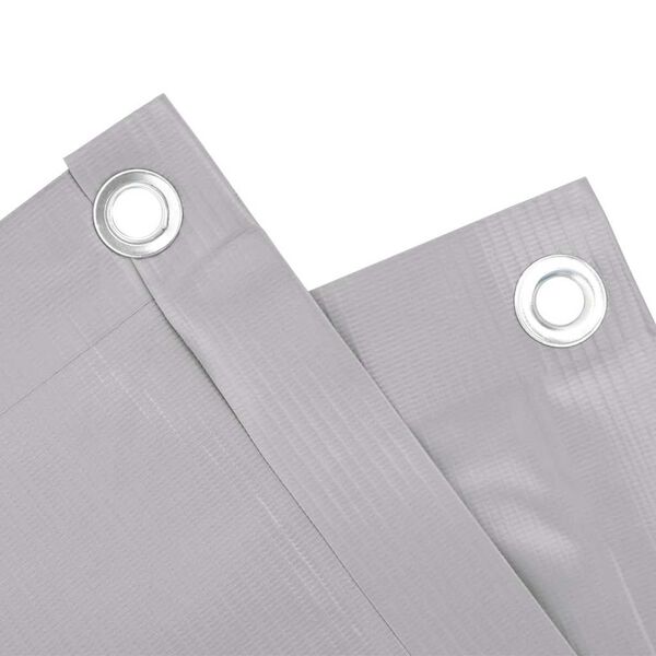 vidaXL Balkonski zaslon za privatnost sivi 600 x 75 cm PVC