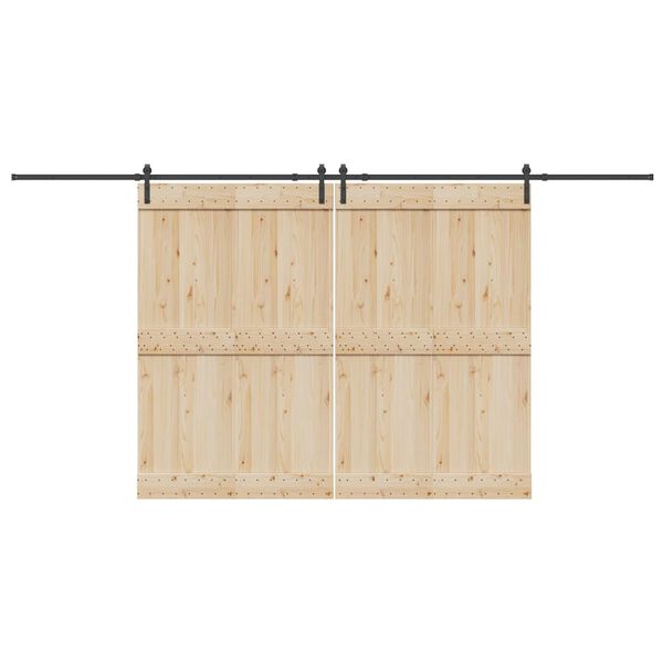 vidaXL Pribor za klizna vrata 427 cm čelični crni