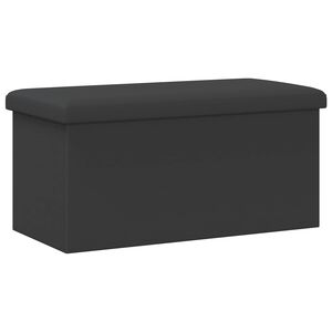 vidaXL Sklopiva klupa za pohranu siva PVC