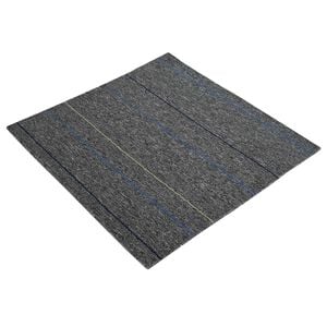 vidaXL Tepih pločica Srednja siva s prugama 50 x 50 cm 20 pcs