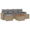 vidaXL 7-dijelni set vrtnih sofa od poliratana s jastucima bež