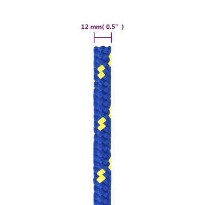 vidaXL Brodski konop plavi 12 mm 100 m od polipropilena
