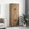 vidaXL Highboard hrast artisan 69,5 x 34 x 180 cm Konstruirano drvo