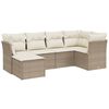 vidaXL 6-dijelni set vrtnih sofa s jastucima bež od poliratana