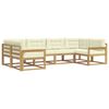 vidaXL Set vanjskih sofa 6 kom. Bijela i krem