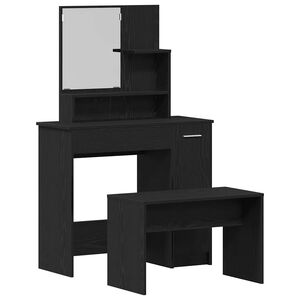 vidaXL Set toaletnog stolića 2 kom. Crni hrast 86,5 x 35 x 136 cm
