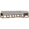 vidaXL Set vanjskih sofa 5 kom. Prirodna i svjetlosiva