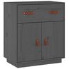 vidaXL Komoda siva 65,5 x 40 x 75 cm od masivne borovine