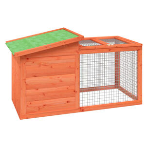 vidaXL Kavez za zečeve smeđi 100,5 x 54 x 55 cm od masivne borovine