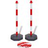 vidaXL Set od 4 stupa i 2 plastična lanca po 10 m