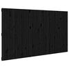 vidaXL Zidno uzglavlje crni 204x3x110 cm od masivne borovine