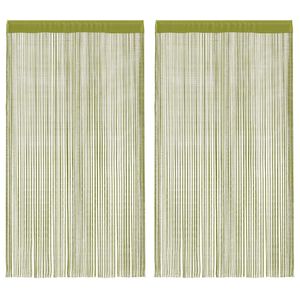 vidaXL Končane Zavjese 2 kom 140x250 cm Zelene