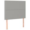 vidaXL Krevet box spring s madracem LED svjetlosivi 90x190 cm tkanina