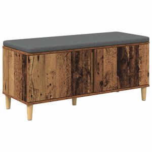 vidaXL Klupa za hodnik s jastukom Staro drvo 100 x 38 x 46 cm