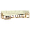 vidaXL Set vanjskih sofa s jastukom 7 pcs Bijela i krem