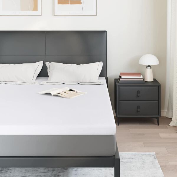 vidaXL Nadmadrac Bijelo 140 x 200 cm Jakard tkanina