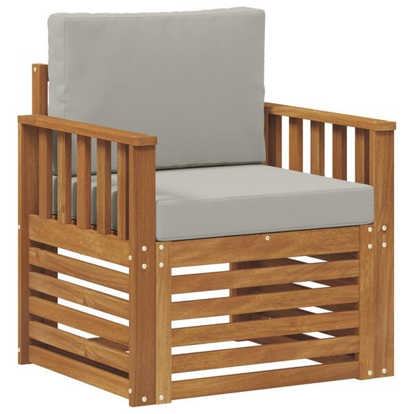 vidaXL Set vanjskih sofa s jastukom Prirodna 71 x 63 x 73 cm