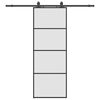 vidaXL Klizna vrata s priborom crna 76 x 205 cm od ESG stakla